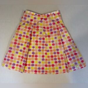 Rafaella pastels circle print A-line skirt size 8